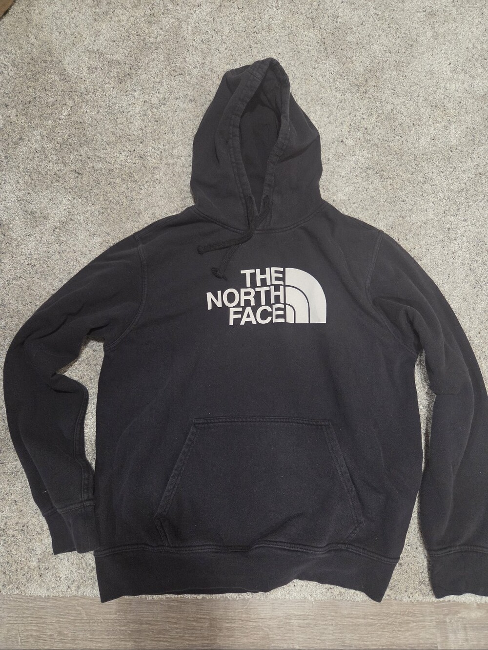 The North Face Mens Black Hoodie with White Logo